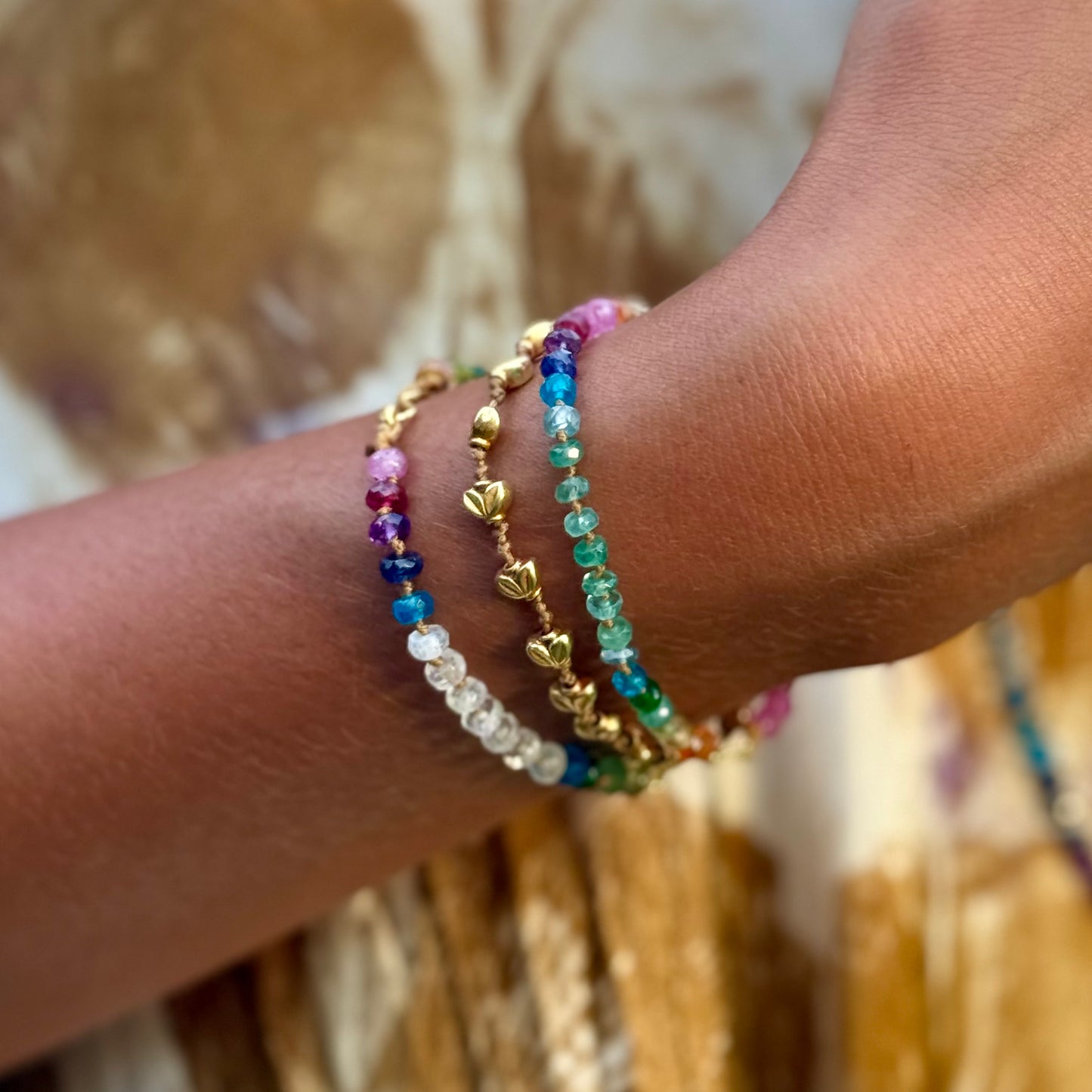 Moonstone Rainbow Bracelet