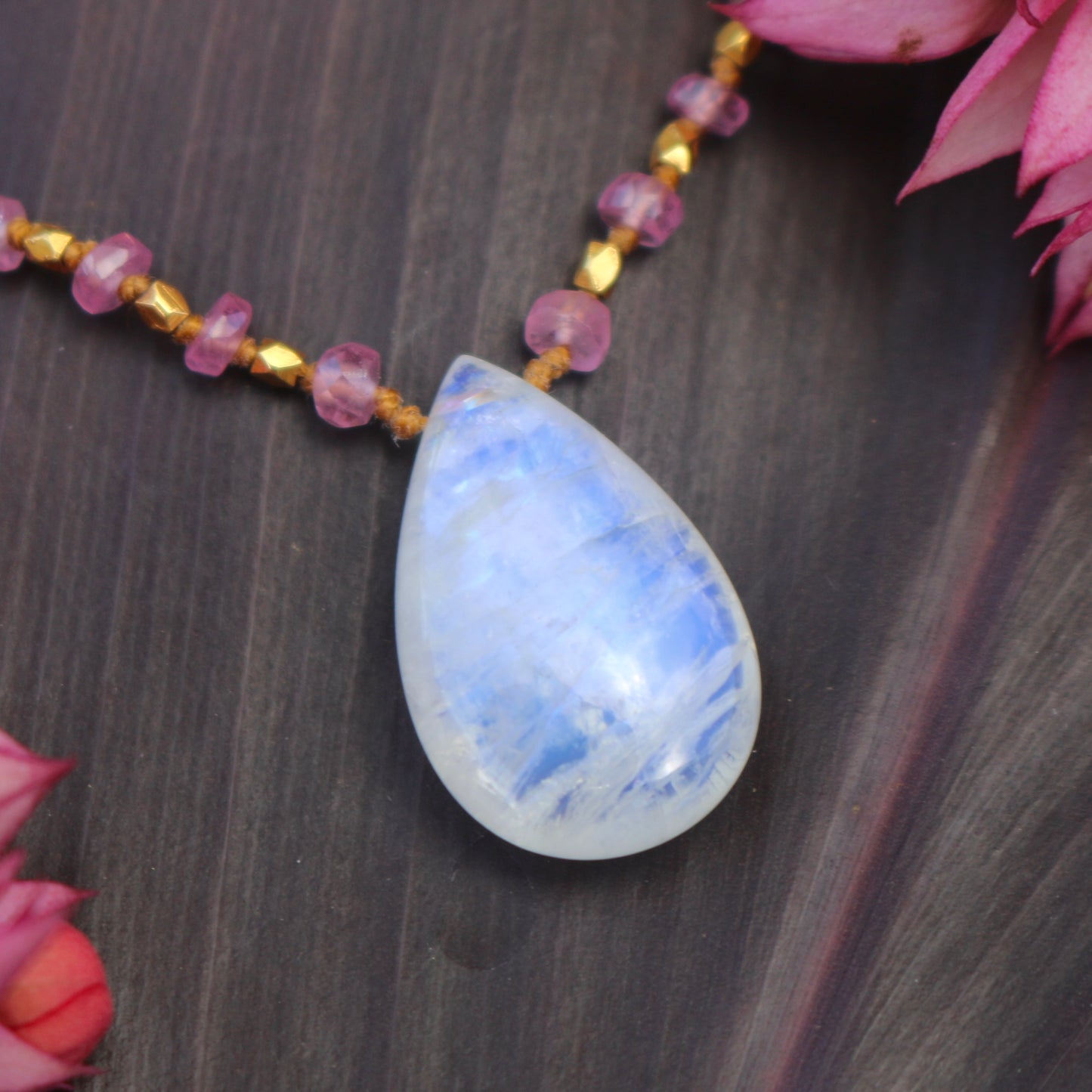Moonstone & Gold with Pastel Sapphires Mana