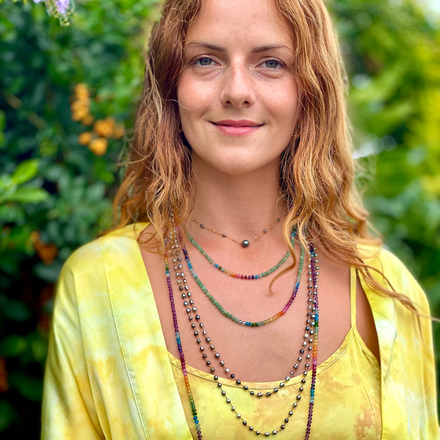Floating Tahitian Black Pearl Choker Alohi