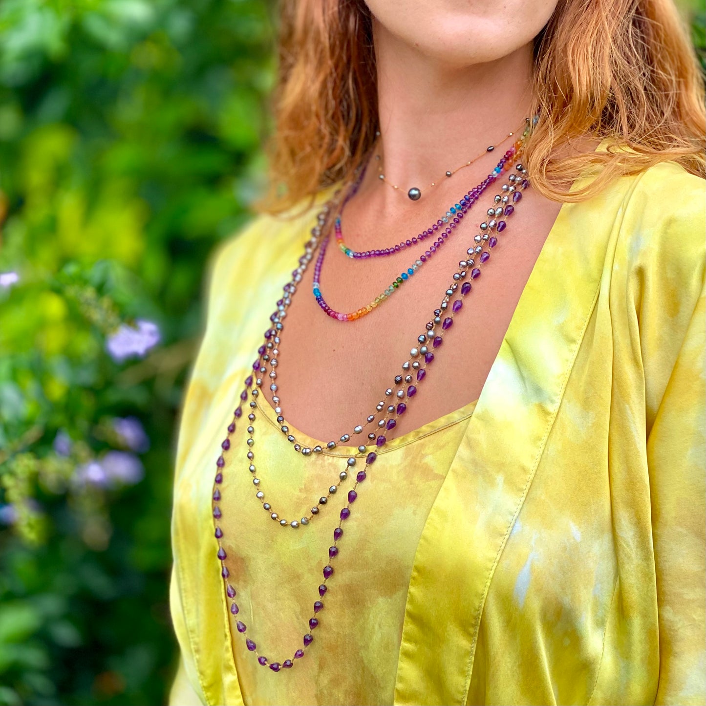 Amethyst Drop Lei