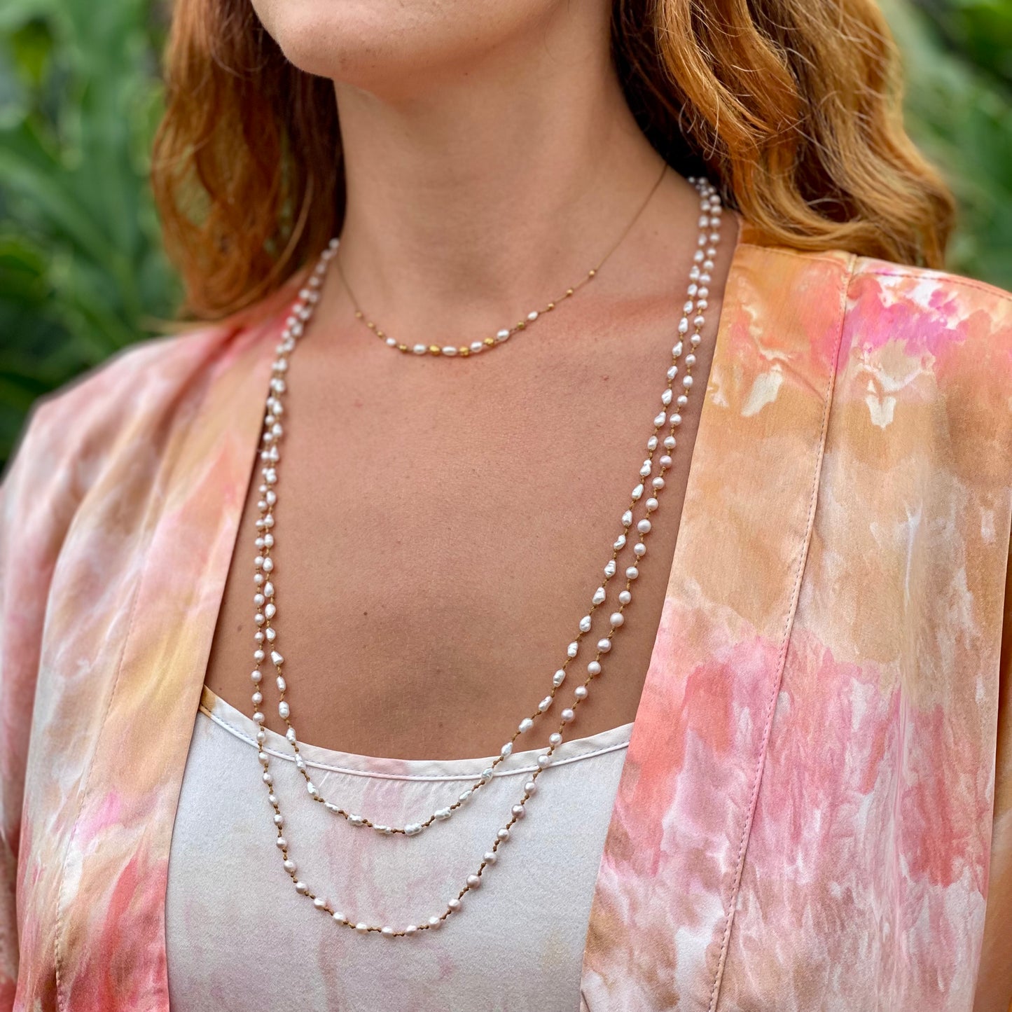 South Sea Pearl & Gold Accent Strand