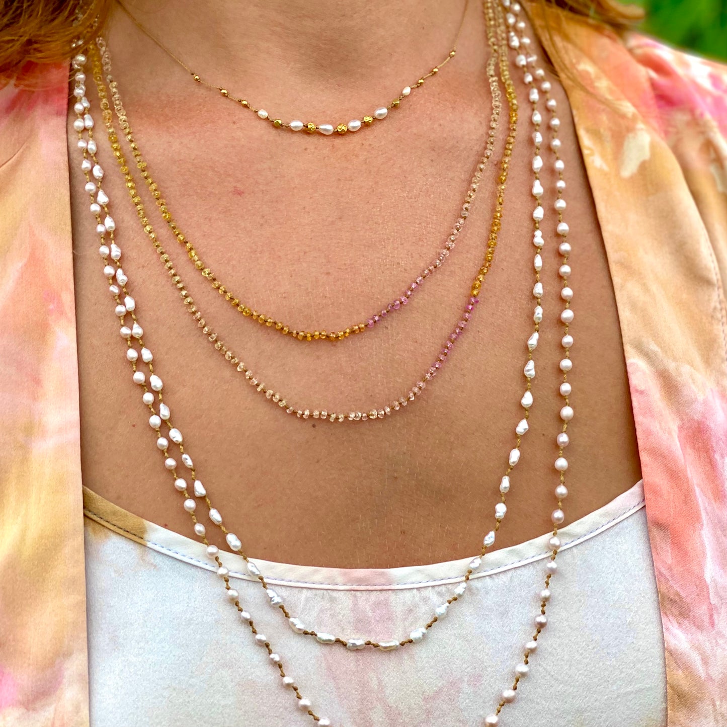 South Sea Pearl & Gold Accent Strand
