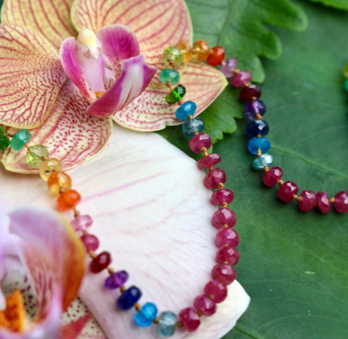 Fuchsia Ruby Rainbow Lei