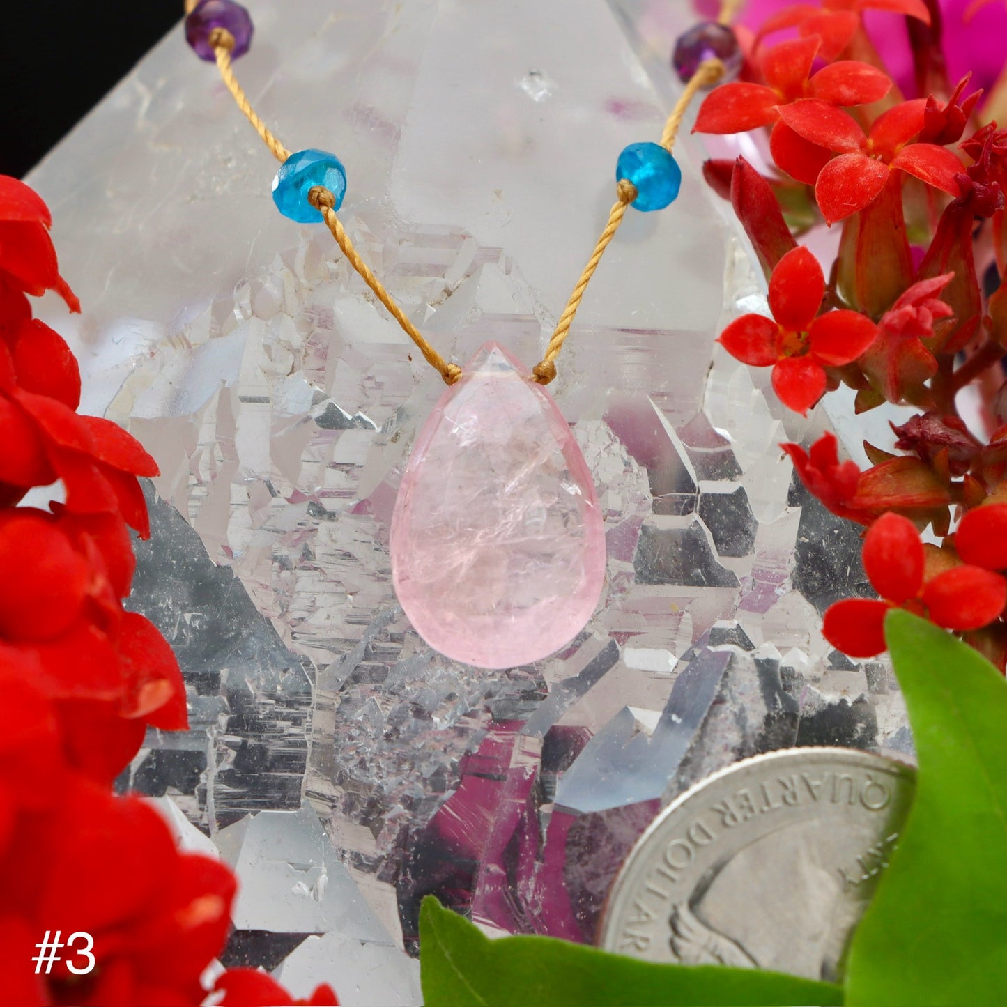 Morganite Rainbow Drop
