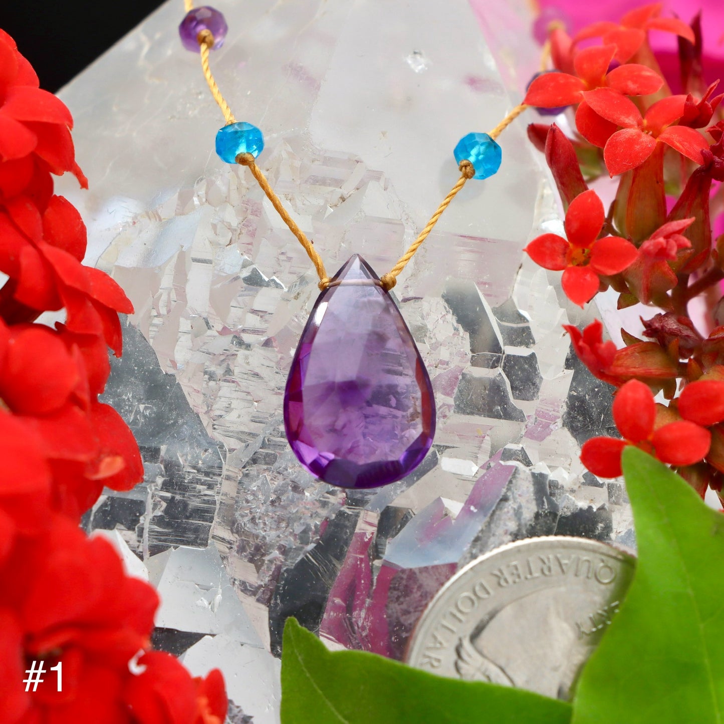 Amethyst Rainbow Drop