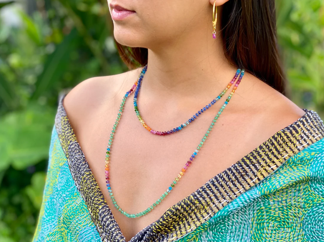 Blue Sapphire Rainbow Lei
