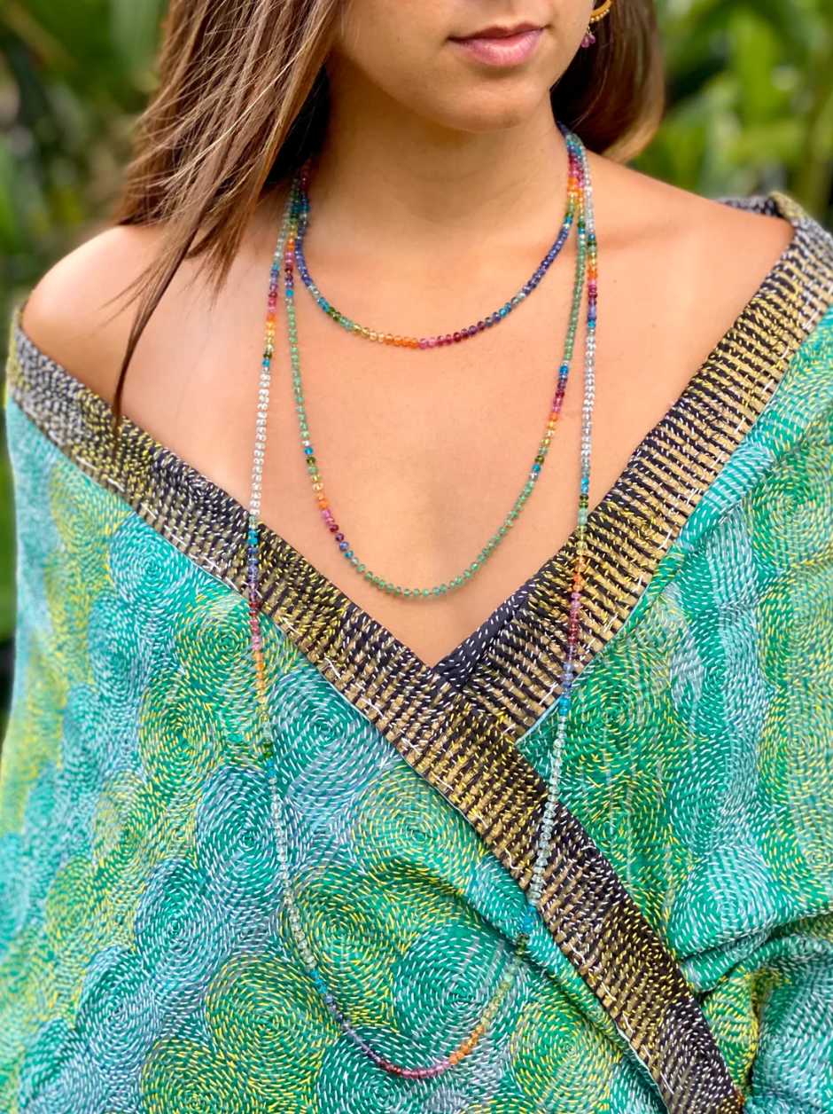 Blue Sapphire Rainbow Lei
