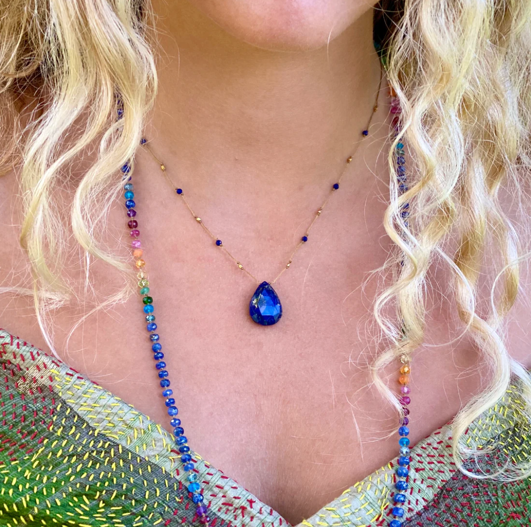Blue Sapphire Rainbow Lei