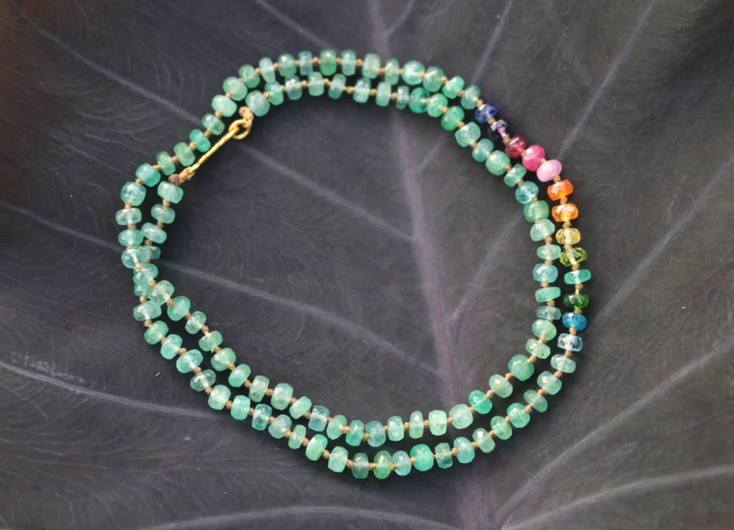 Zambian Emerald Rainbow Lei