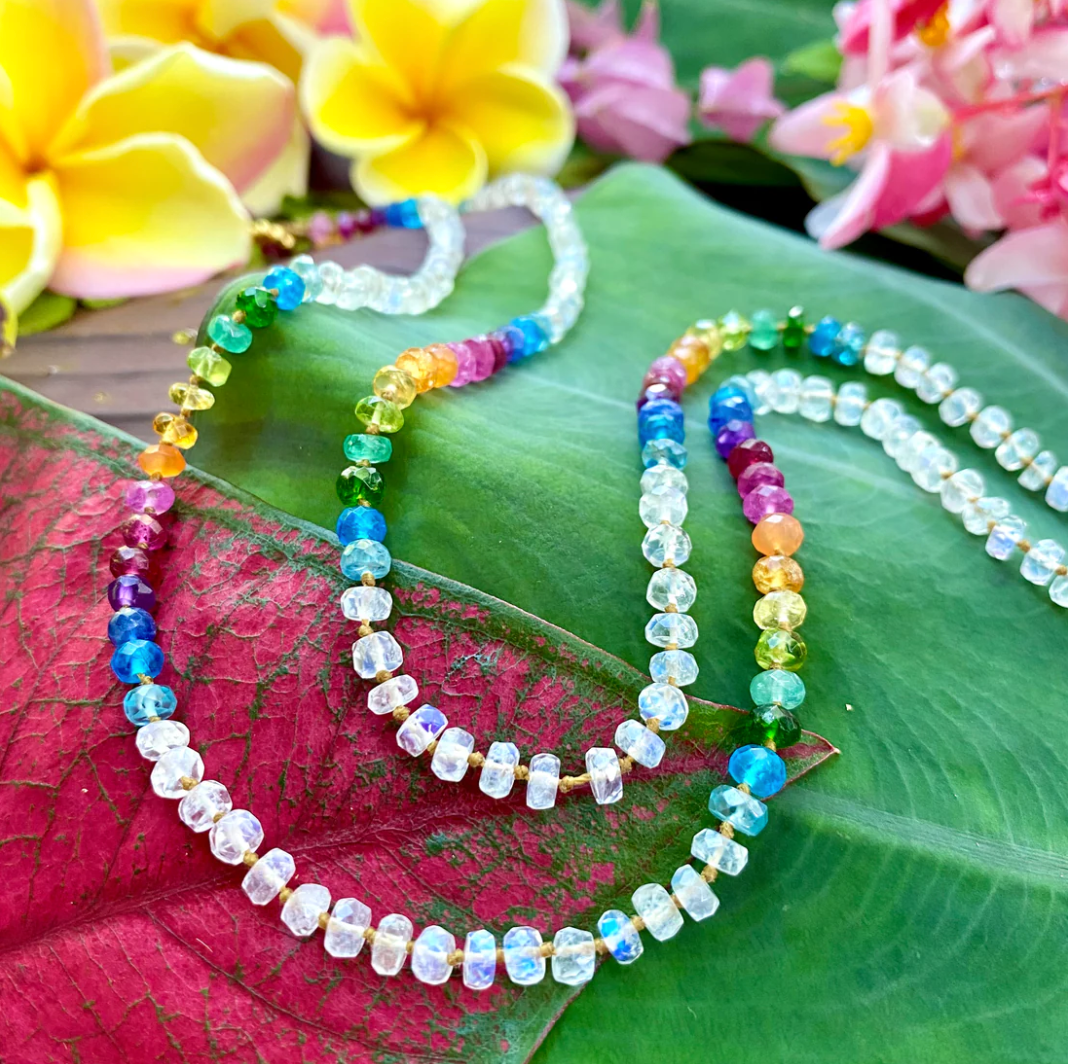 Moonstone Rainbow Lei
