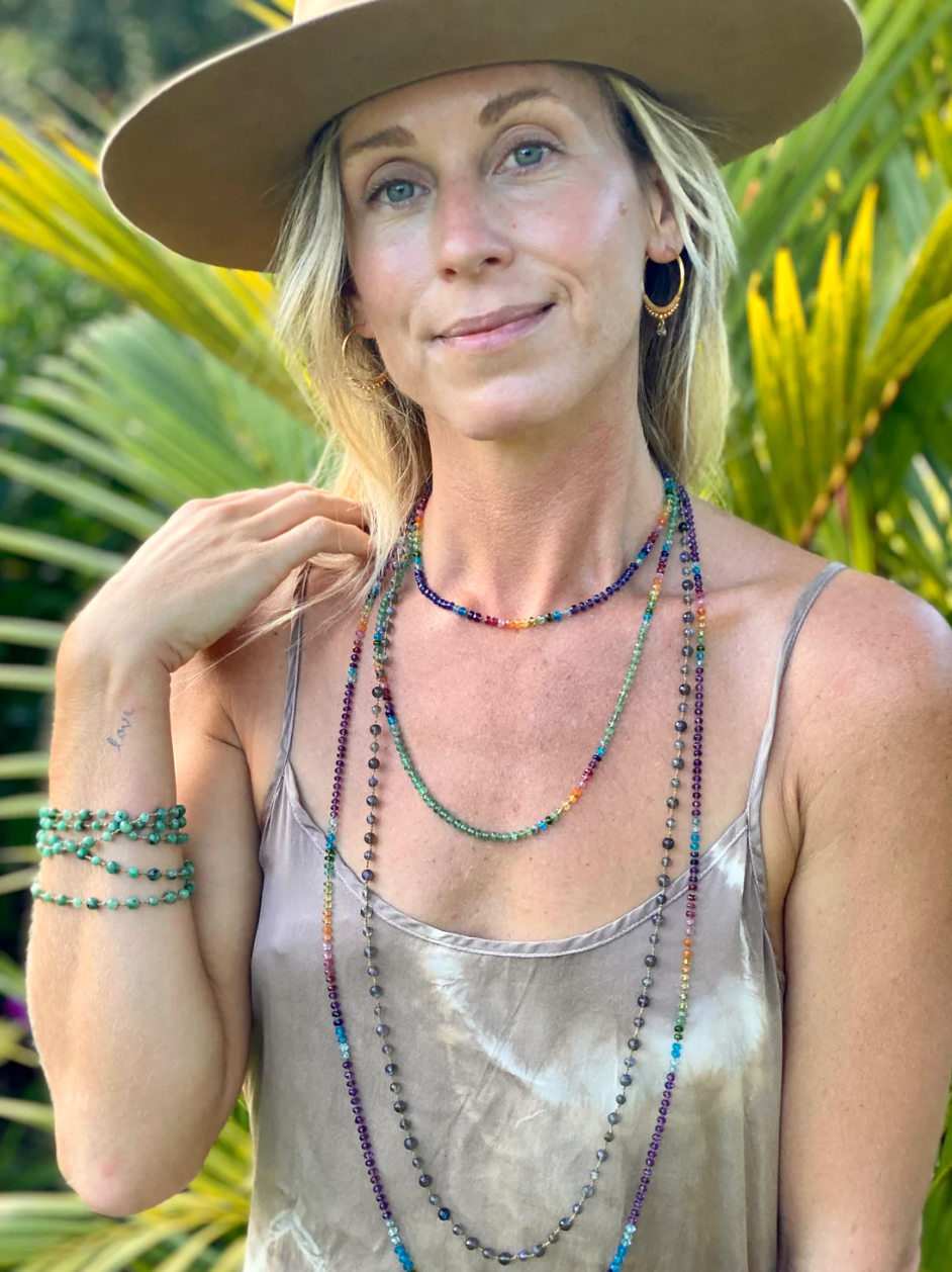 Midnight Sapphire Rainbow Lei