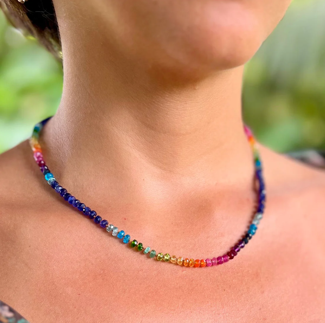 Midnight Sapphire Rainbow Lei