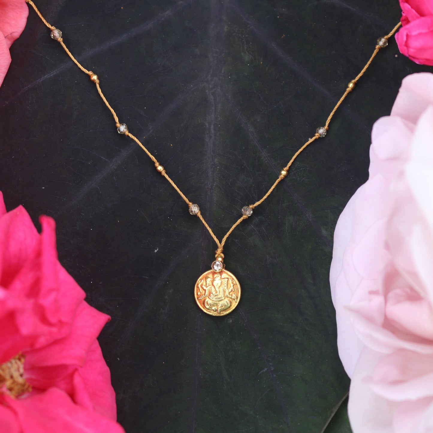 Gold Ganesha with Diamond