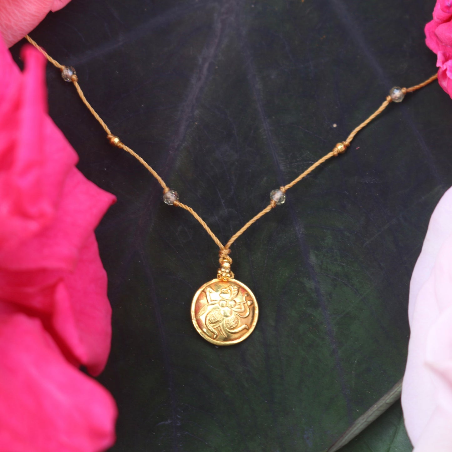 Gold Ganesha with Diamond