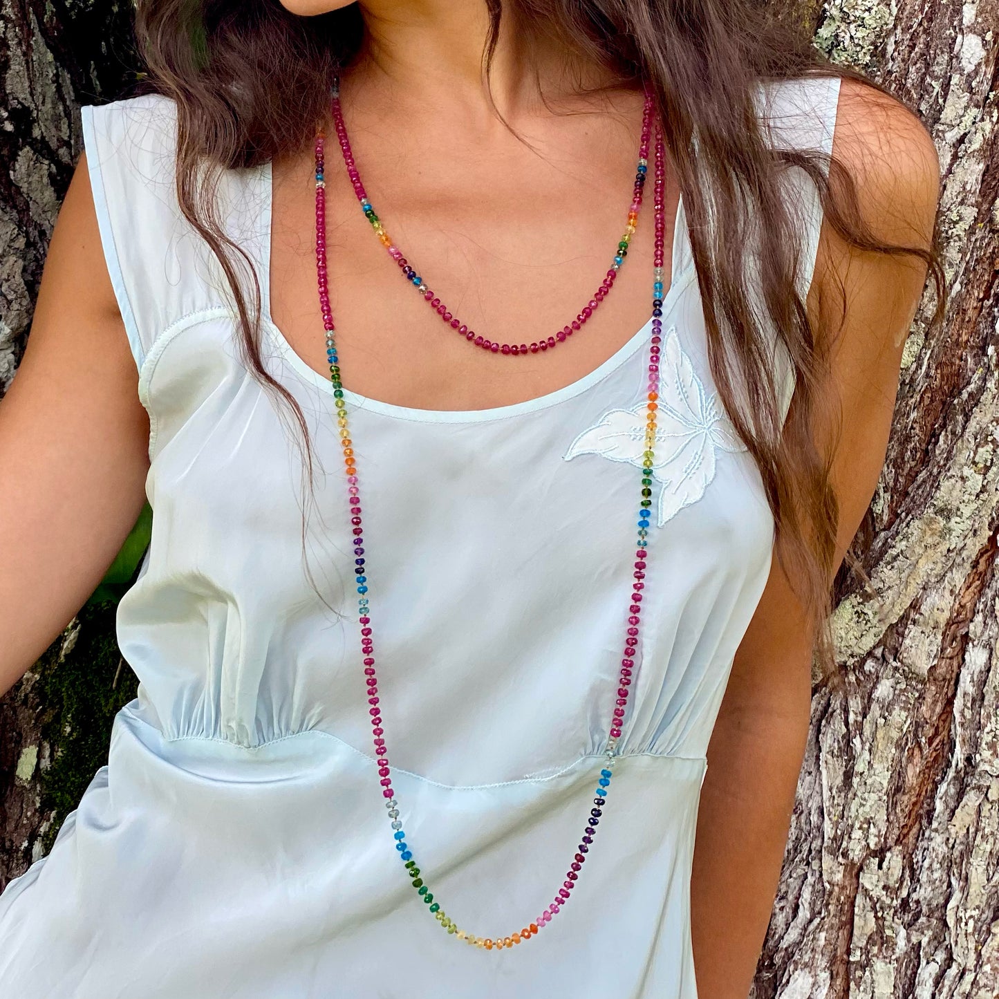 Fuchsia Ruby Rainbow Lei