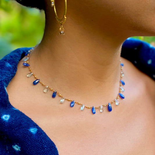 Blue Sapphire, Blue Zircon & Gold Ali'i