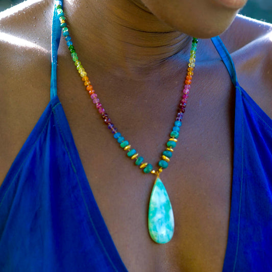 Opalized Wood with Opalina & Gold Rainbow Mana