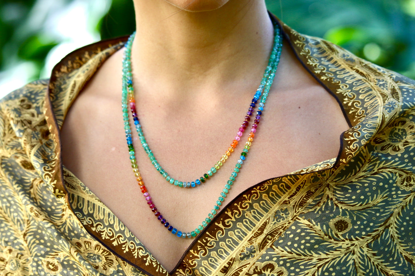 Zambian Emerald Rainbow Lei
