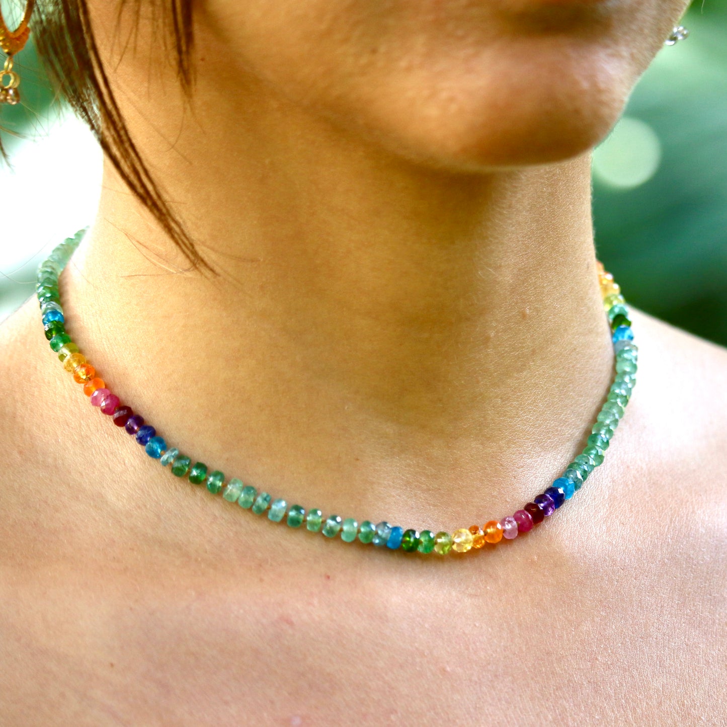Zambian Emerald Choker Rainbow Lei