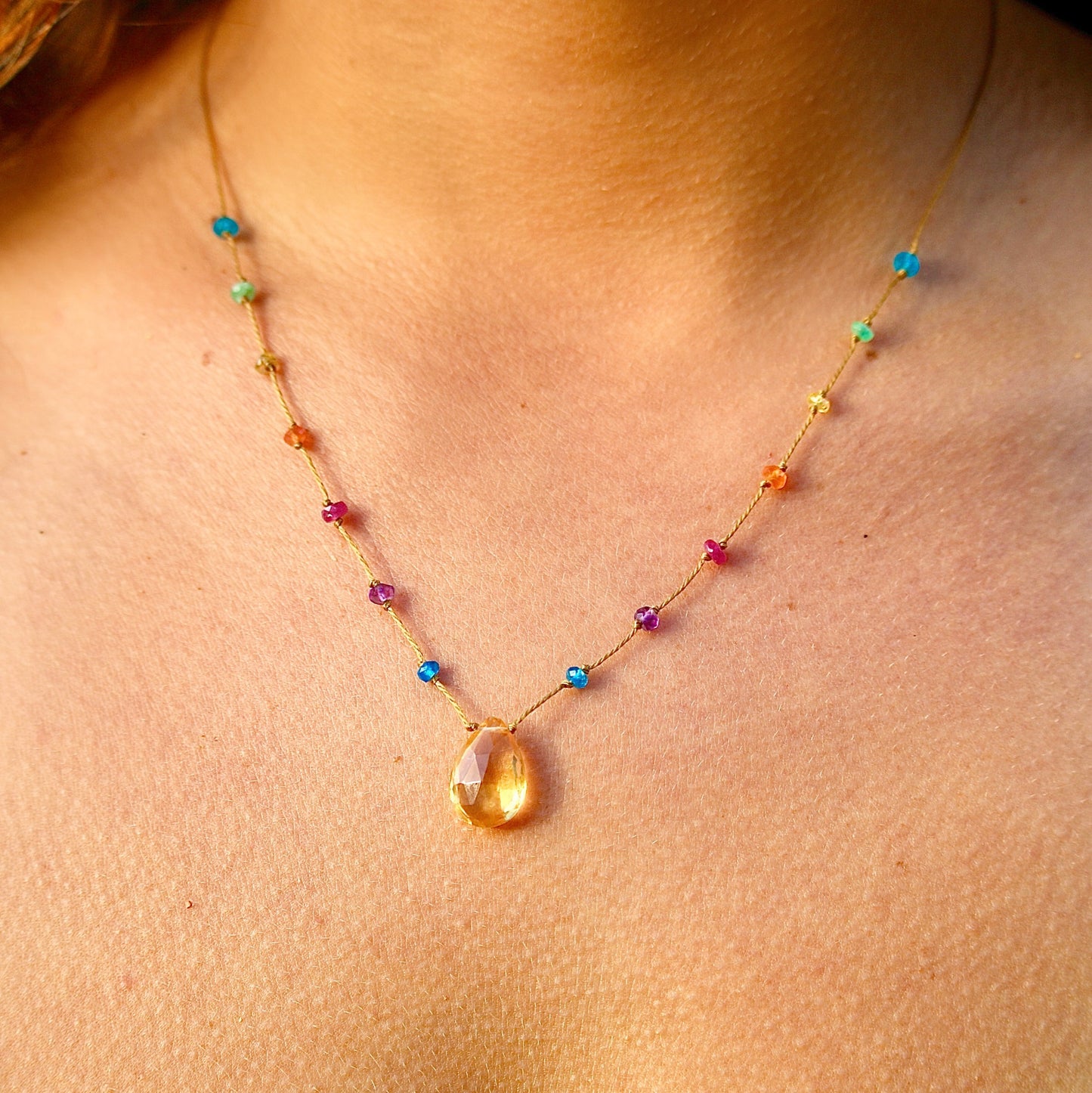 Citrine Rainbow Drop