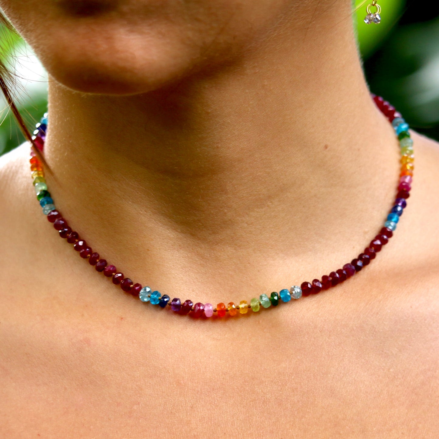 Ruby Choker Rainbow Lei