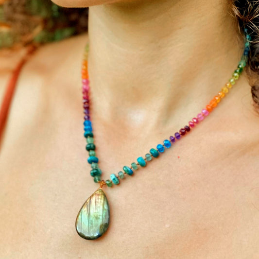 Labradorite & Opalina Rainbow Mana