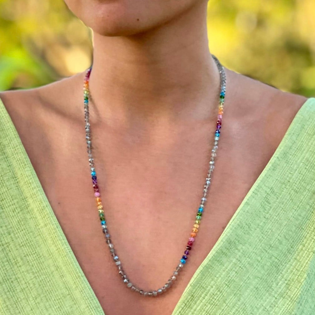 Labradorite Mid Length Rainbow Lei