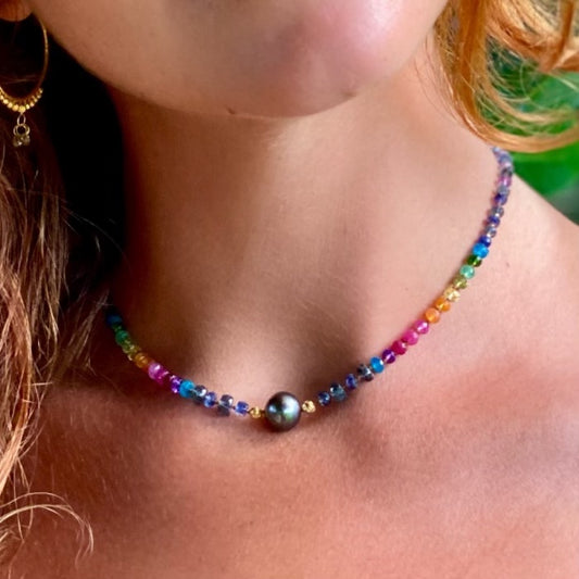 Floating Tahitian Pearl Ocean Rainbow Mana