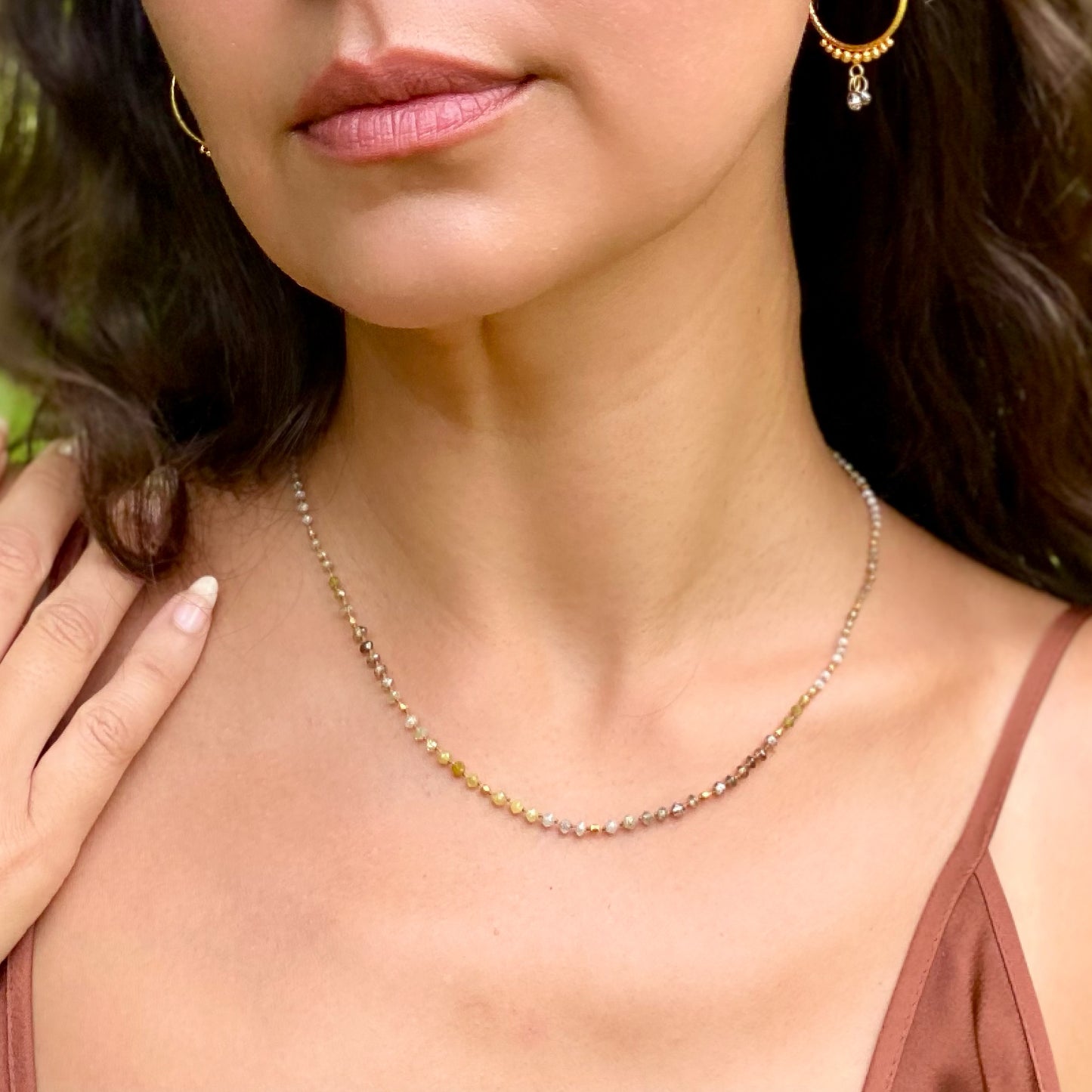 Shaded Diamond & Gold Strand