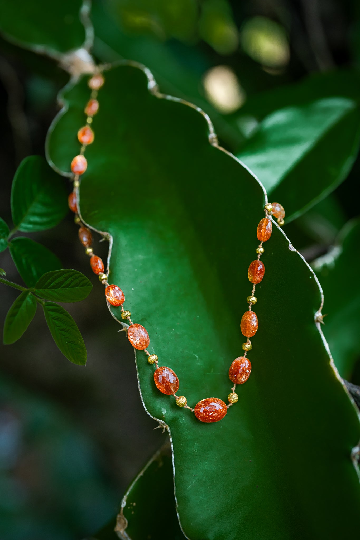 Sunstone & Gold Choker