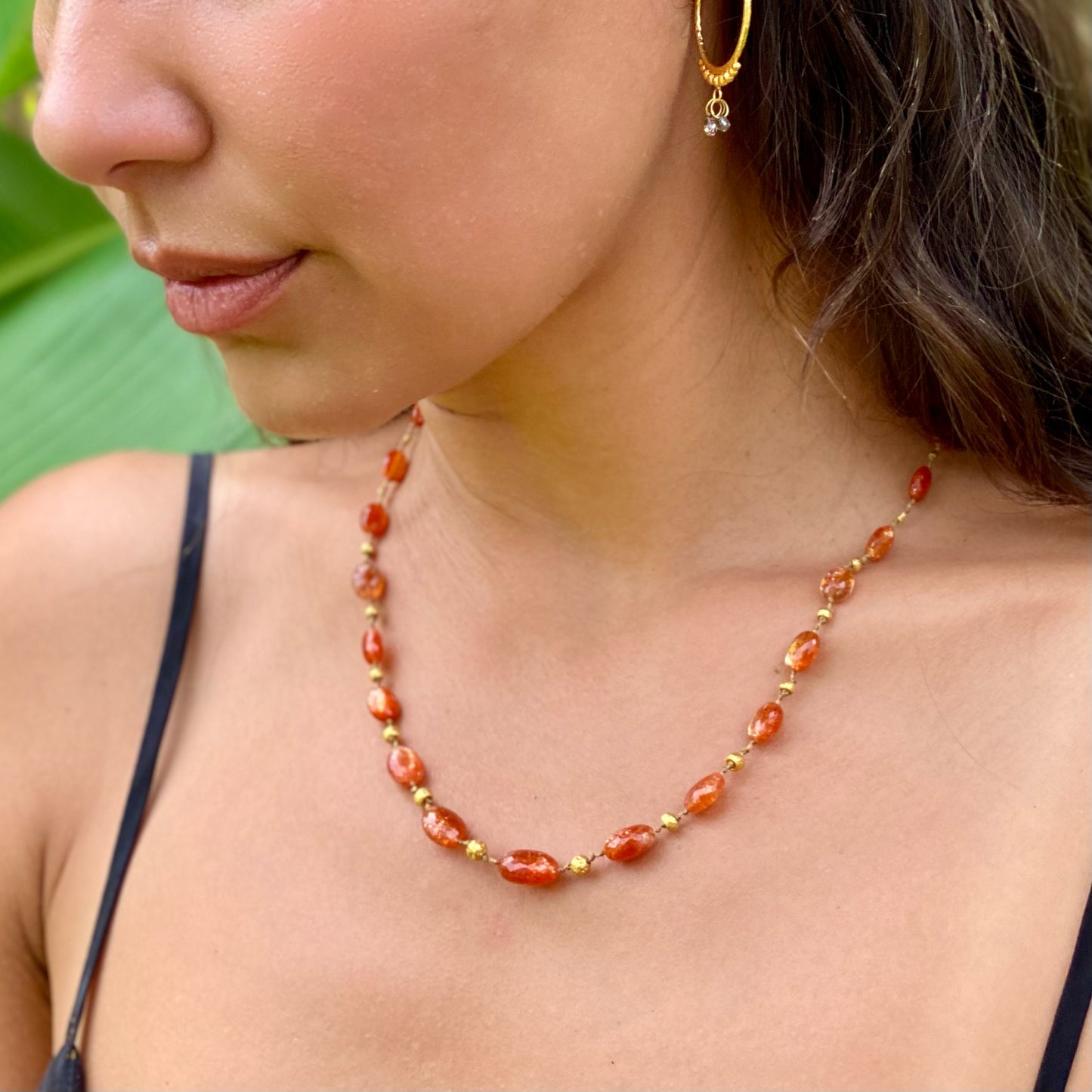 Sunstone & Gold Choker