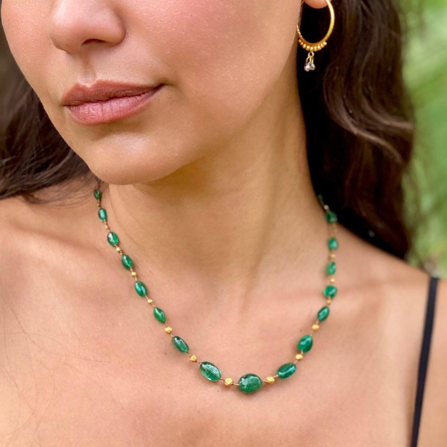 Zambian Emerald Choker with Gold