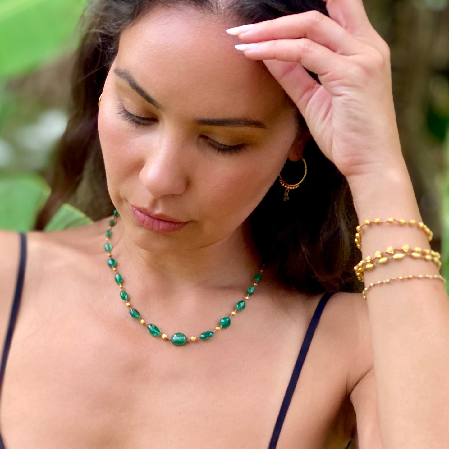 Zambian Emerald Choker with Gold