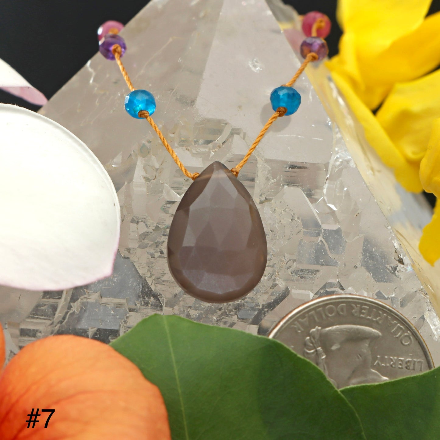 Chocolate Moonstone Rainbow Drop
