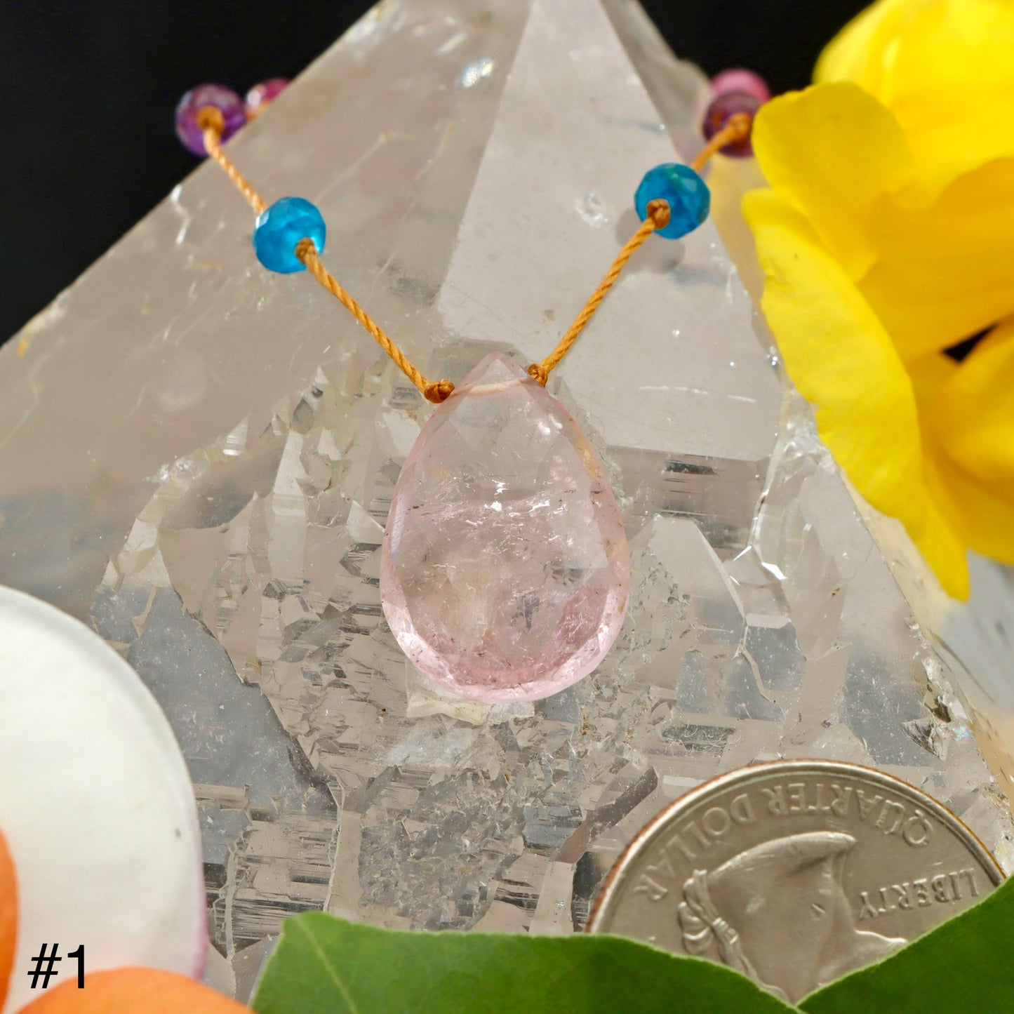 Morganite Rainbow Drop