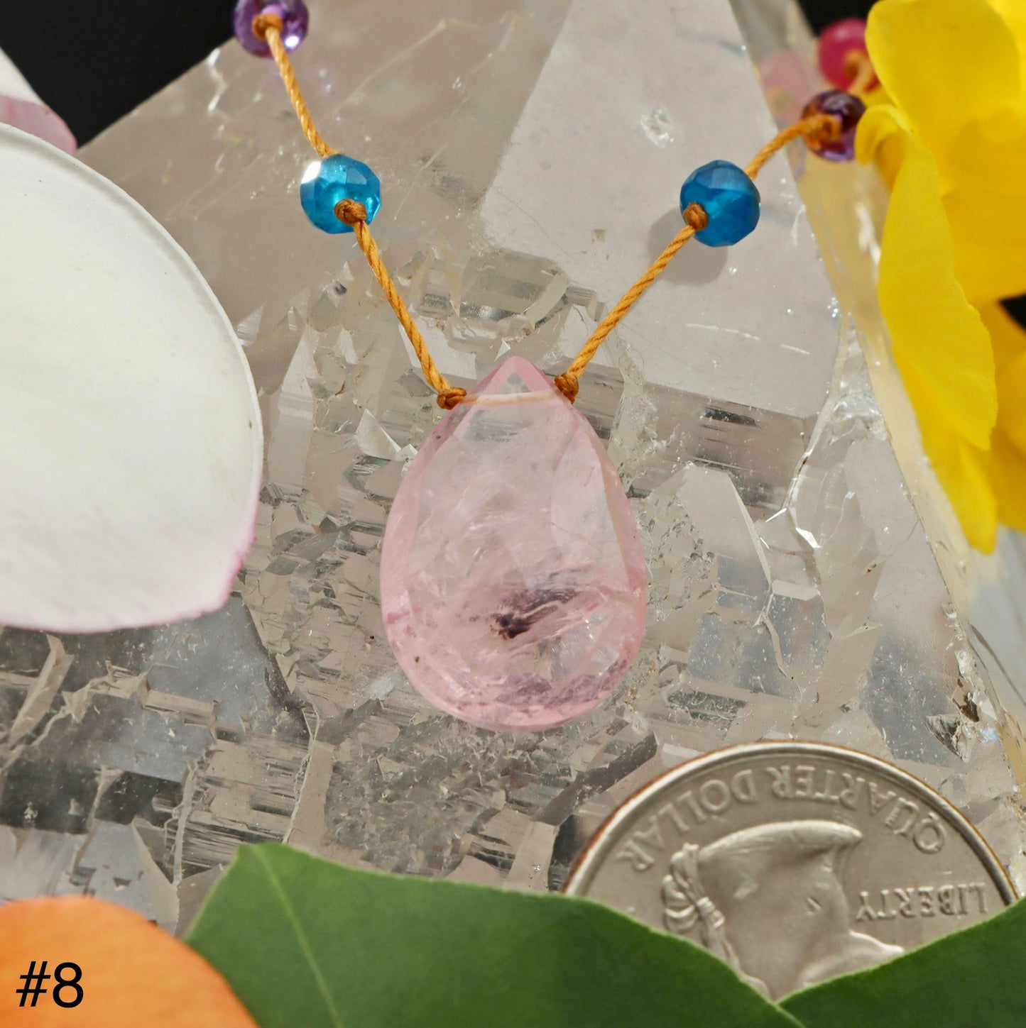 Morganite Rainbow Drop