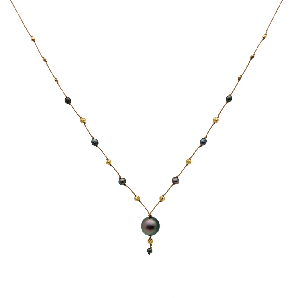 Tahitian Black Green Pearl Alohi