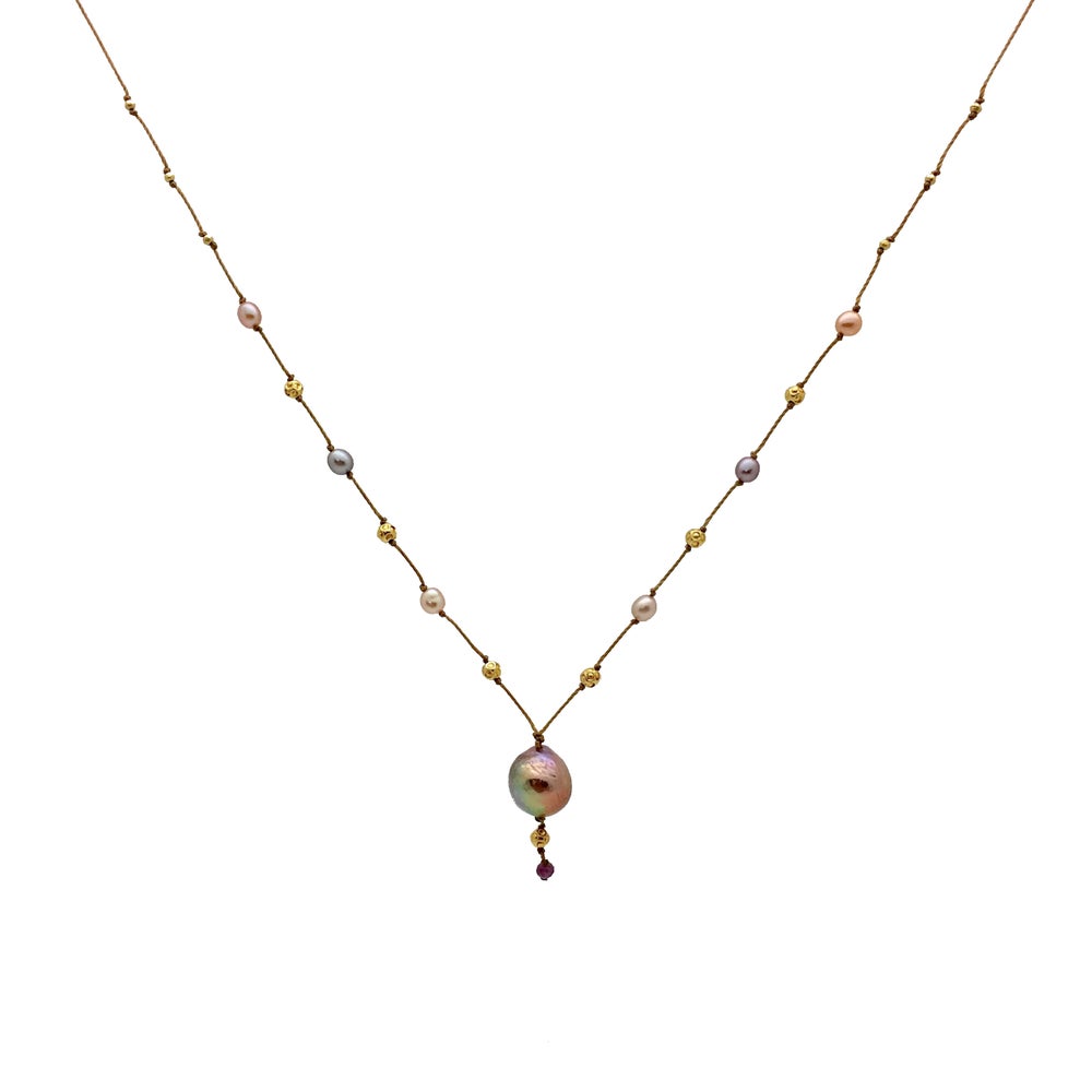 Peacock Pink Keshi Pearl Alohi