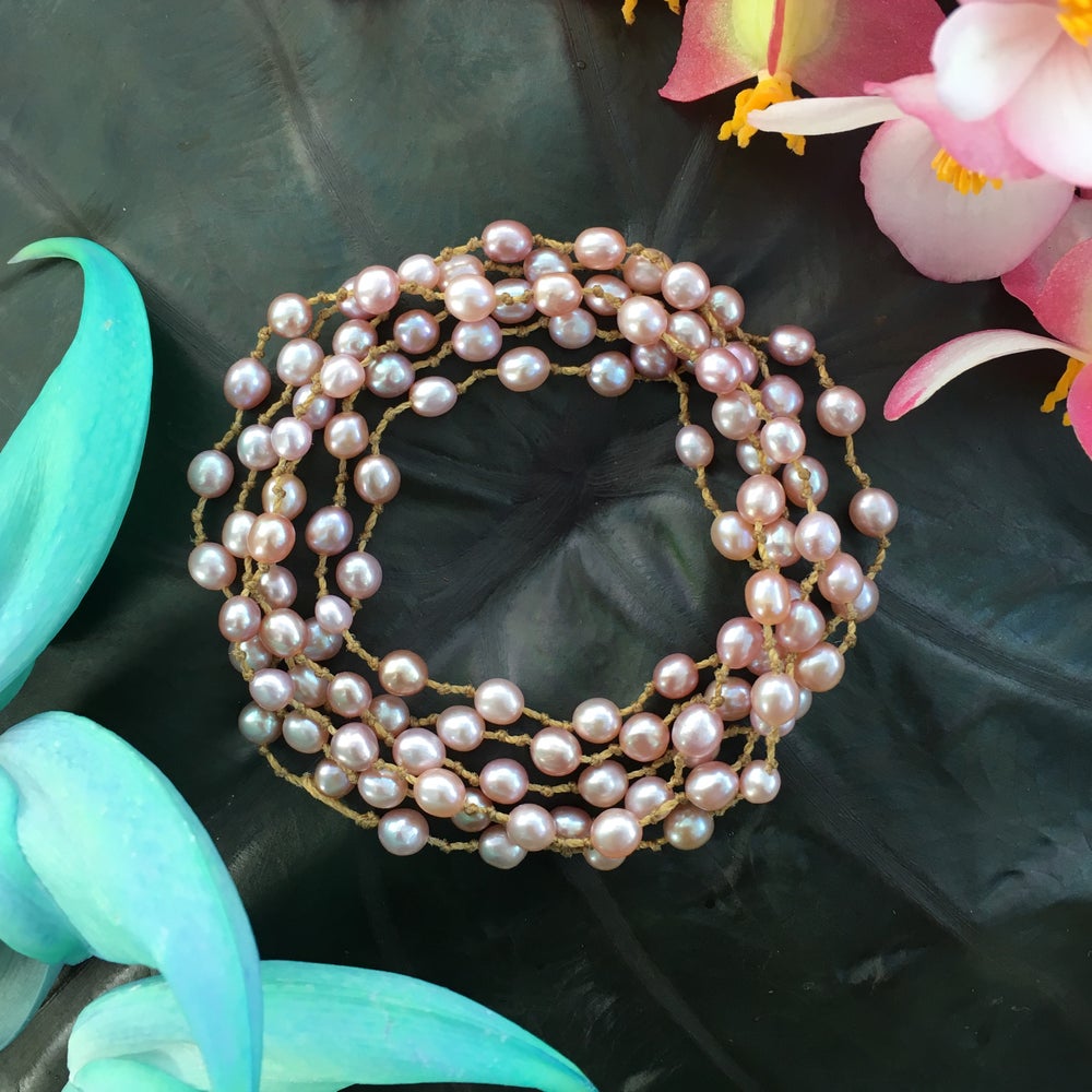 Pink Momi Pearl Mala