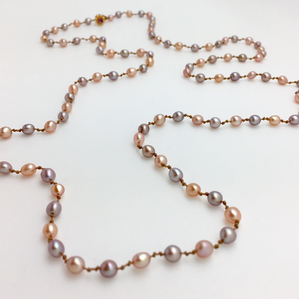 Pink and Lavender Pearl Mala