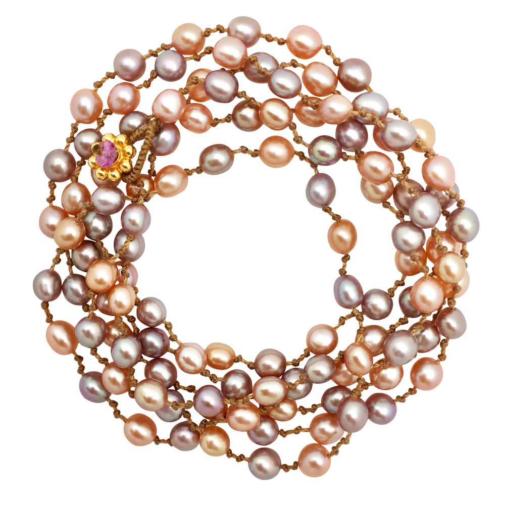 Pink and Lavender Pearl Mala