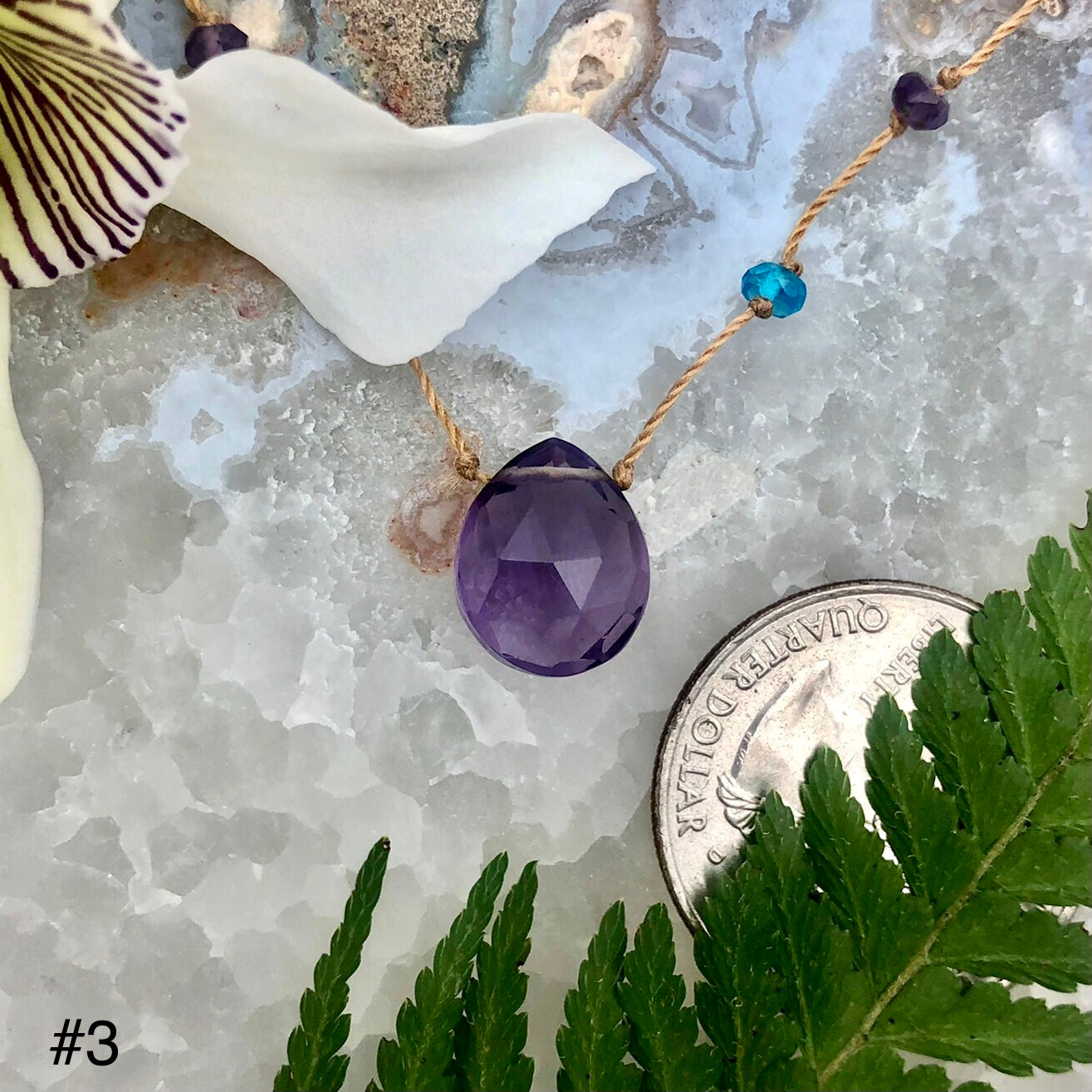 Amethyst Rainbow Drop