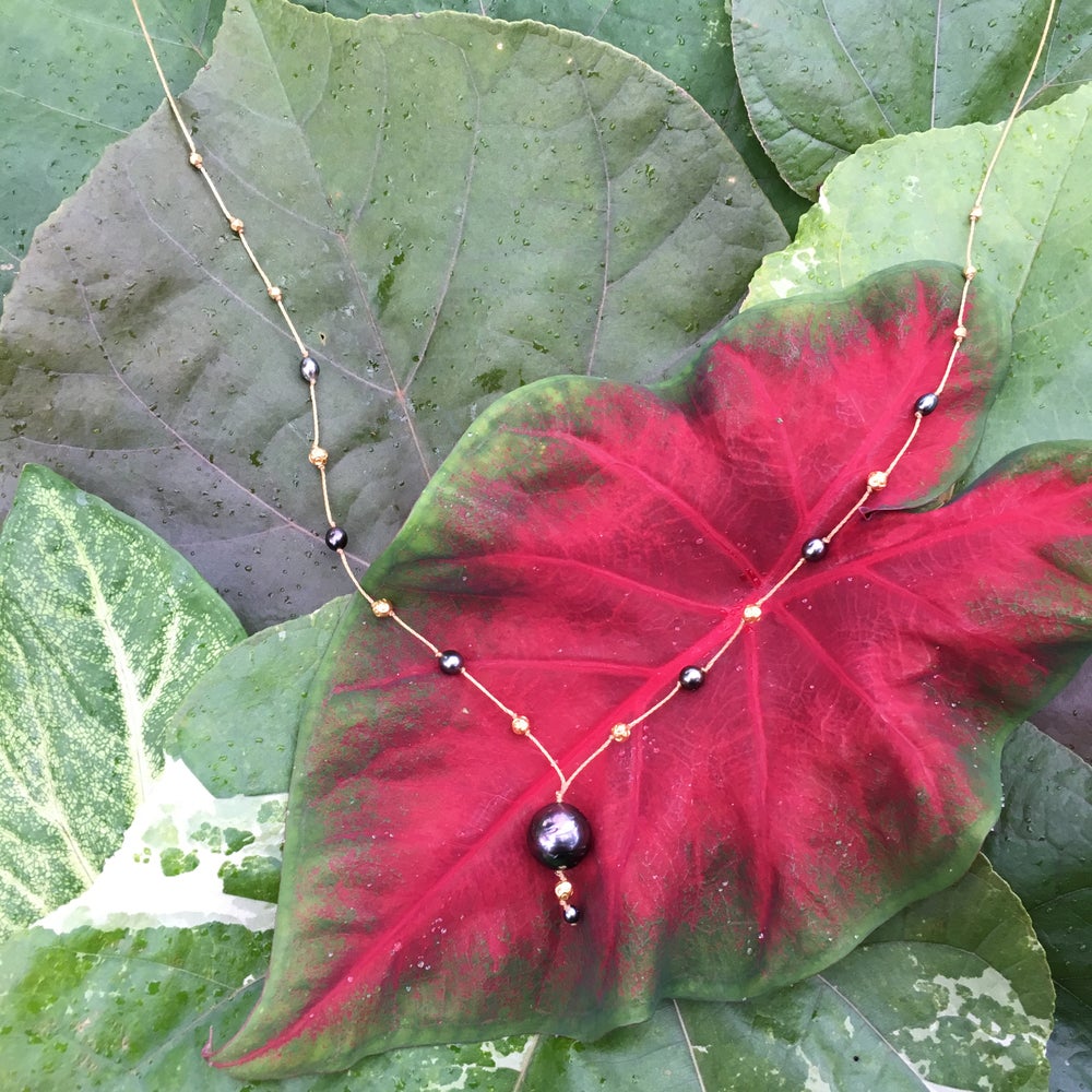 Tahitian Black Green Pearl Alohi