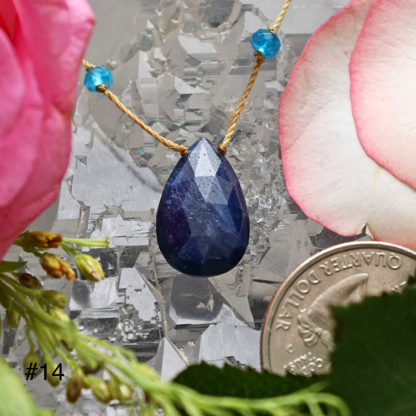 Blue Sapphire Rainbow Drop