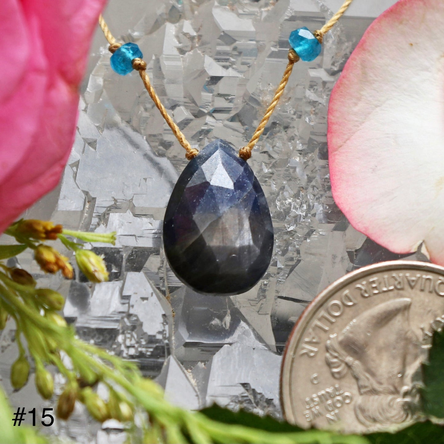 Blue Sapphire Rainbow Drop