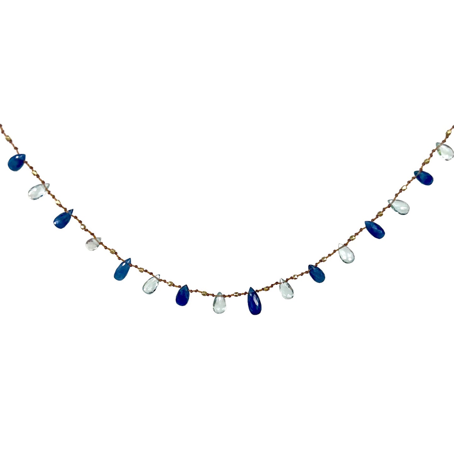 Blue Sapphire, Blue Zircon & Gold Ali'i