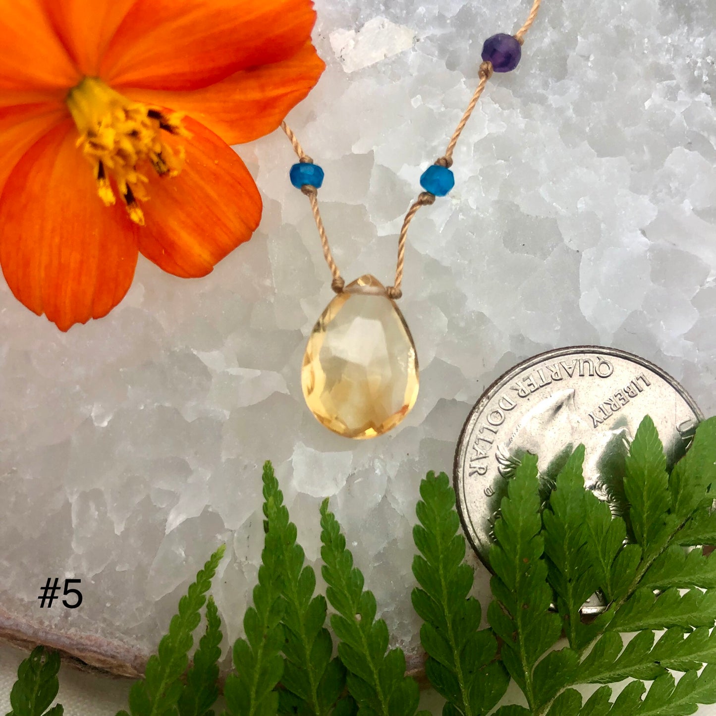 Citrine Rainbow Drop
