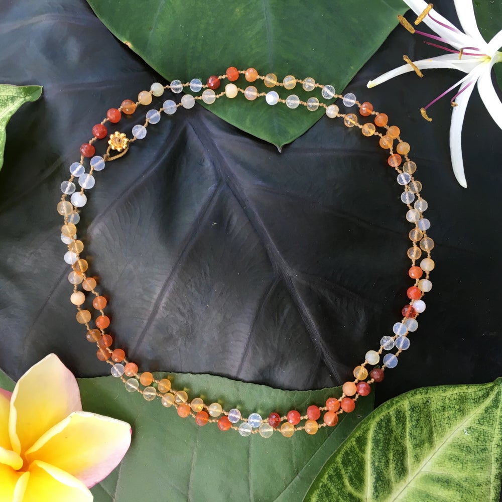 Mexican Fire Opal Lei