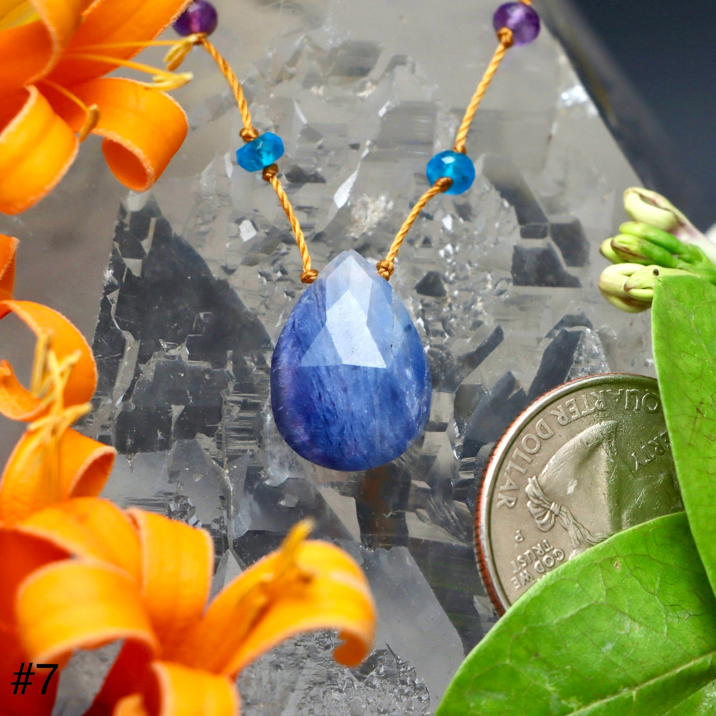 Dumortierite Rainbow Drop