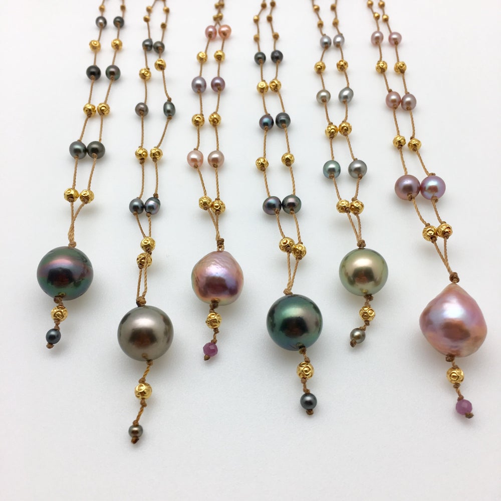 Peacock Pink Keshi Pearl Alohi
